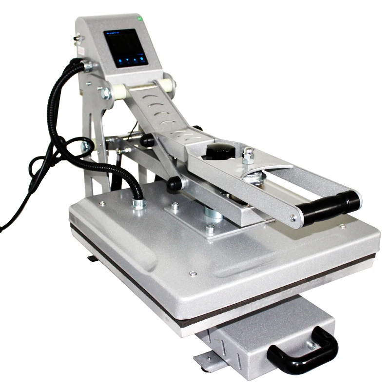 آلة طباعة تي شيرت التسامي المفتوح التلقائي 16 × 20 للبيع آلة الضغط الحراري منتج ساخن سهل التشغيل متعدد الألوان