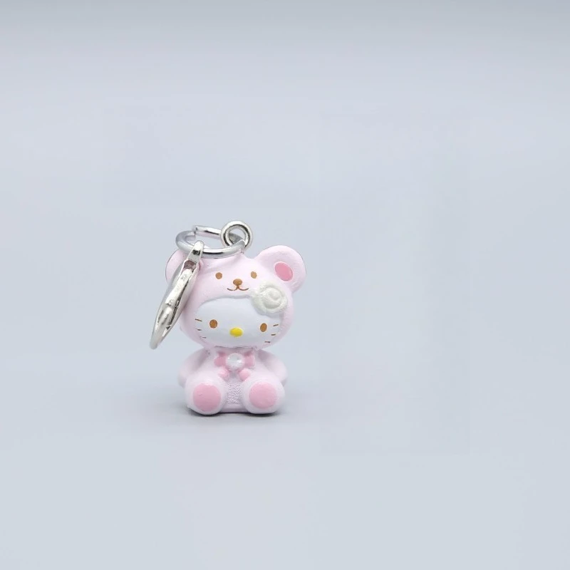 Hello Kitty Keychain Pendant Kawaii Anime Toy Desktop Decoration Bag Zipper Phone Chain Lace Decoration Girl Student Wholesale view 5