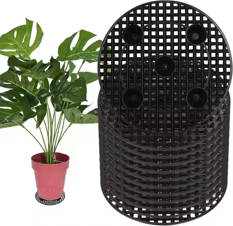 12 PCS Plant Risers for Inside Pots - 12 Inch Plastic Plant Stand Pot Elevator - Plant Lifter Deck Protectors for flower, Indoor