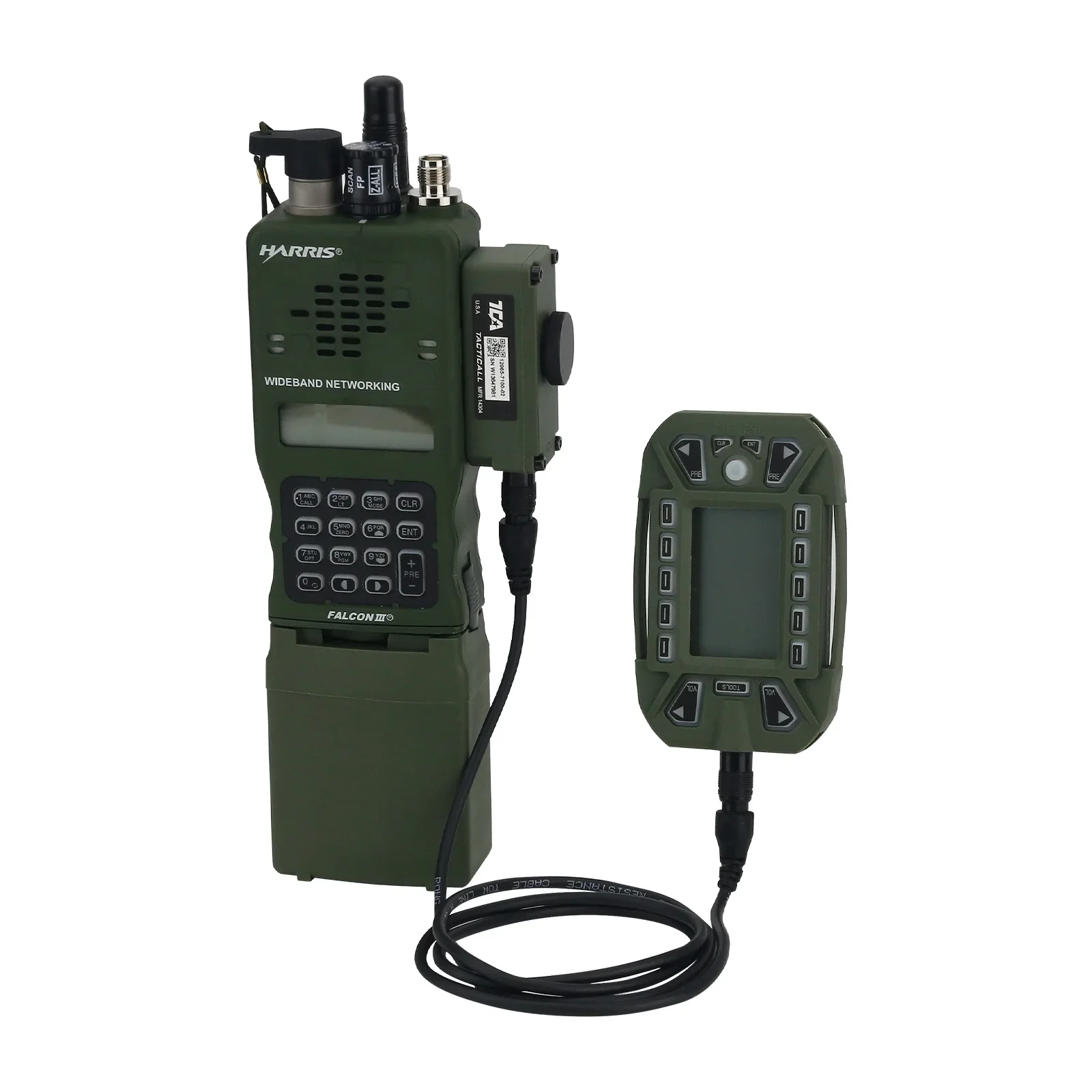 TCA/PRC-152A إصدار GPS معاد تركيب جهاز اتصال لاسلكي تكتيكي متعدد الوظائف مع وحدة عرض لوحة المفاتيح وحدة تحكم KDU HARRIS #1