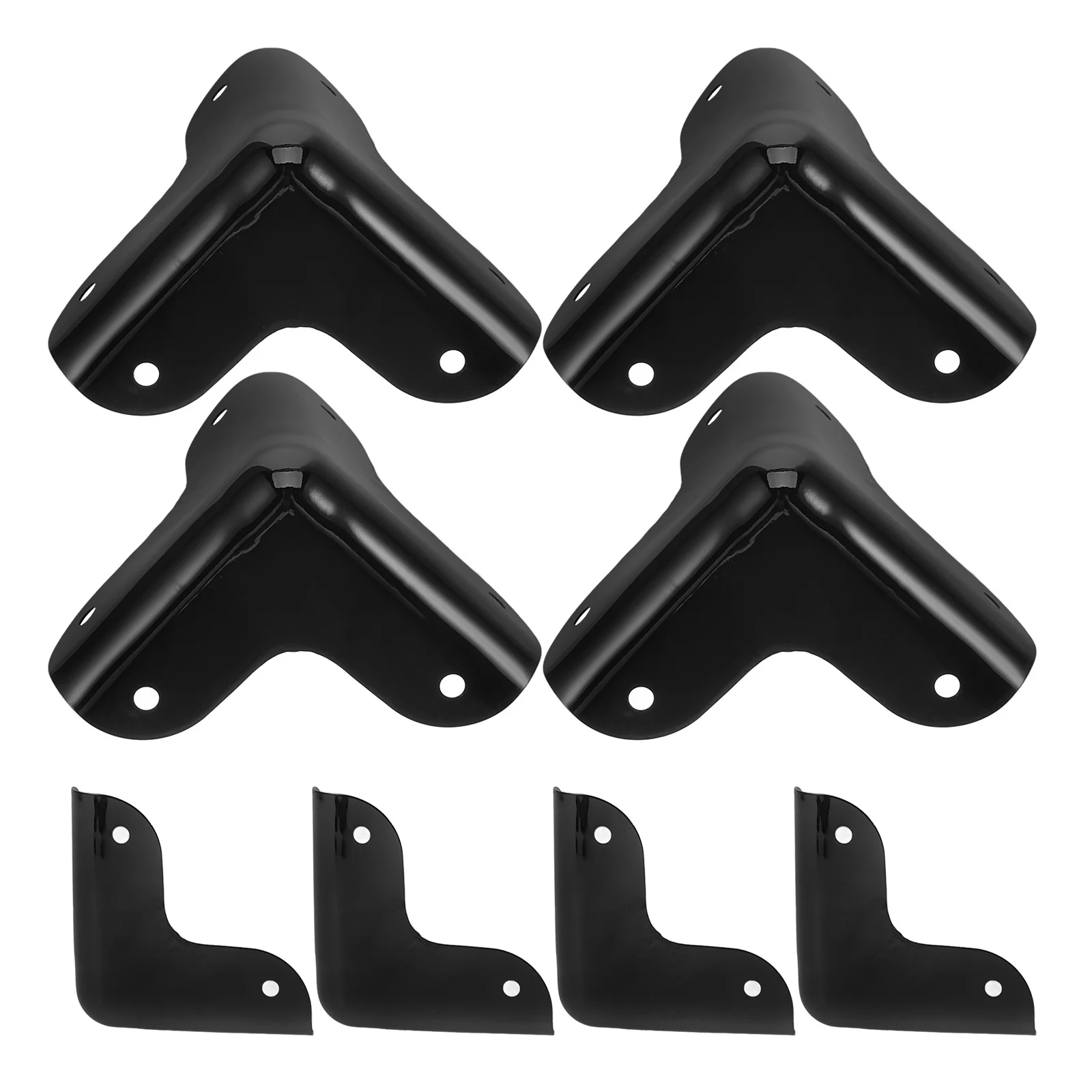 

8pcs Metal Corner Protectors Durable Bag Trunk Guards Stylish Round Head Easy Install Diy Luggage Decorative Brackets For Travel