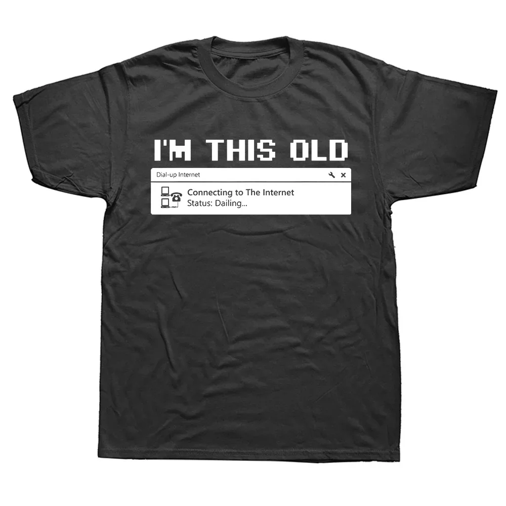 Camisetas de algodón para hombre, programador de ordenador de los años 90, PC Nerd Geek, ropa de calle gráfica, regalos de cumpleaños de manga corta, camiseta de estilo veraniego