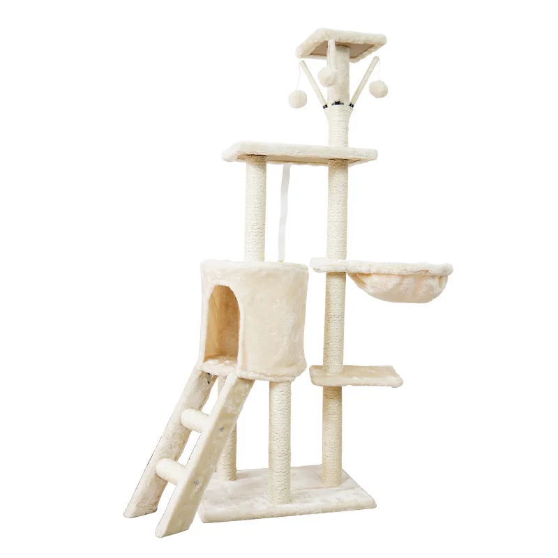 

Cat Climbing Frame Cat House Multi-Layer with Hammock Cat Scratcher Tree Toys Pet Cat House Furniture Scratching Post for Pet