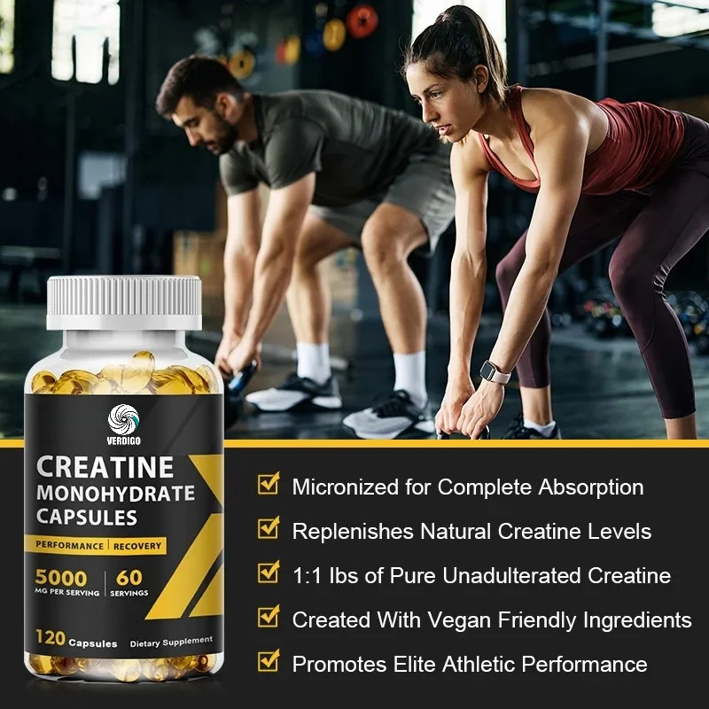 Creatine Monohydrate Capsules | Creatine Pills, Supports Workout Recovery, Lean Muscle Gain, Performance，Creatine Supplements