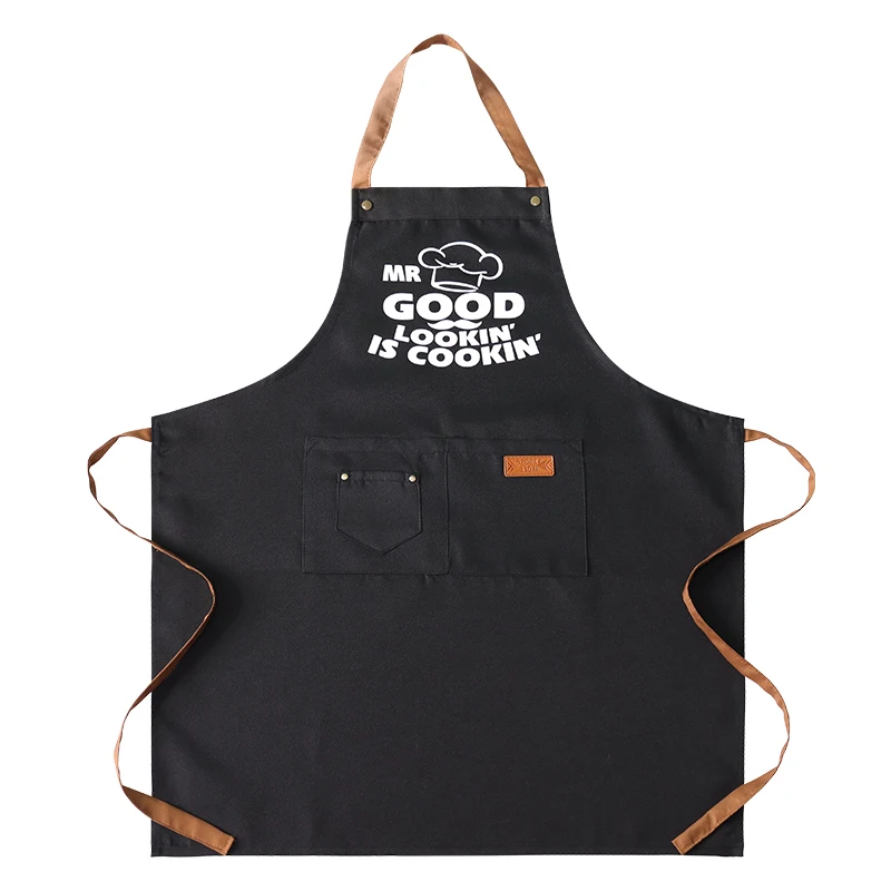 

Unisex Household Solid Cooking Apron Women Men Kitchen Apron Chef Waiter Barbecue Hairdresser Adult Pocket Apron Cleaning