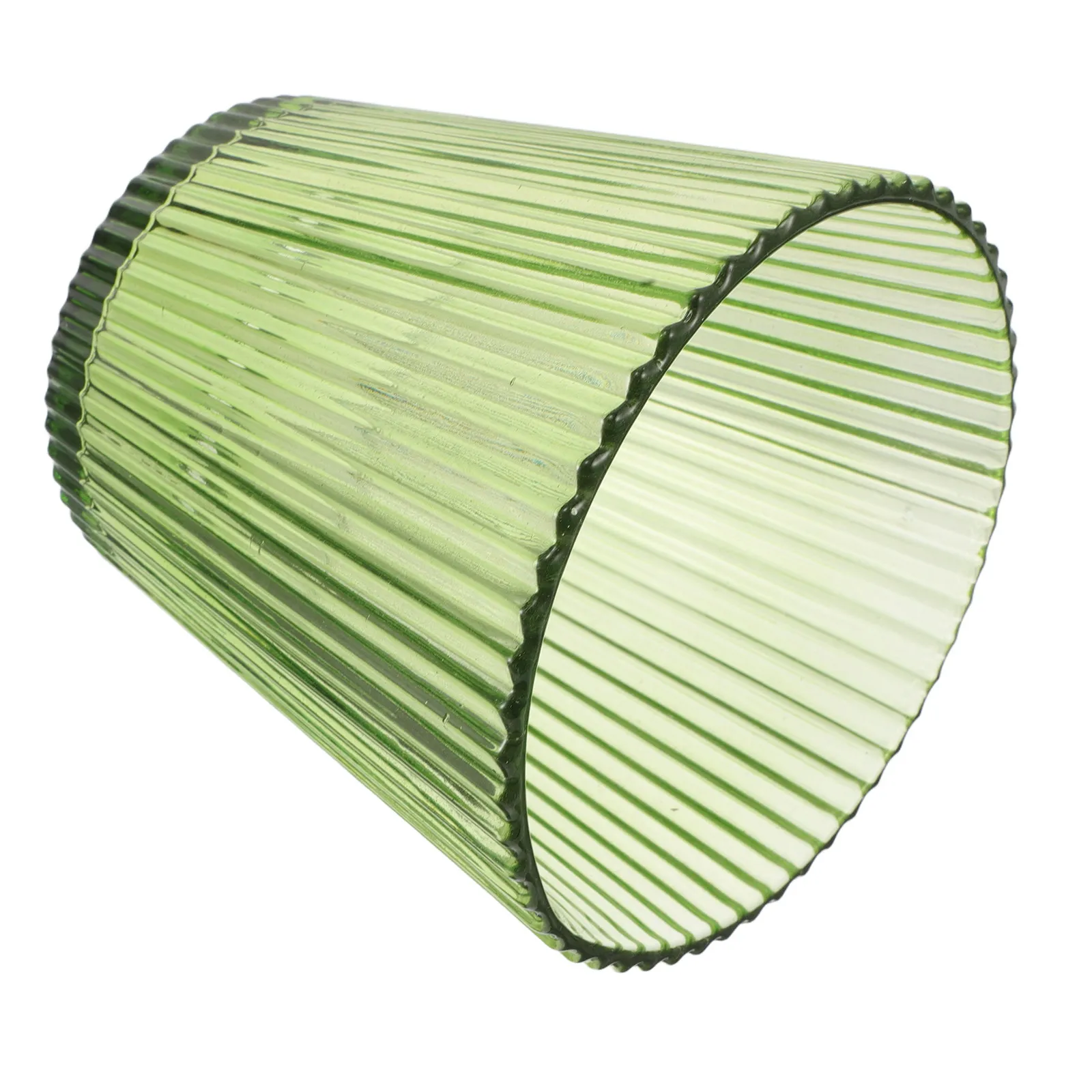 Small 5 Inch Ribbed Glass Lampshade Replacement for Table Desk Floor Pendant Wall Vanity Lamps Vintage Modern Decorative Light