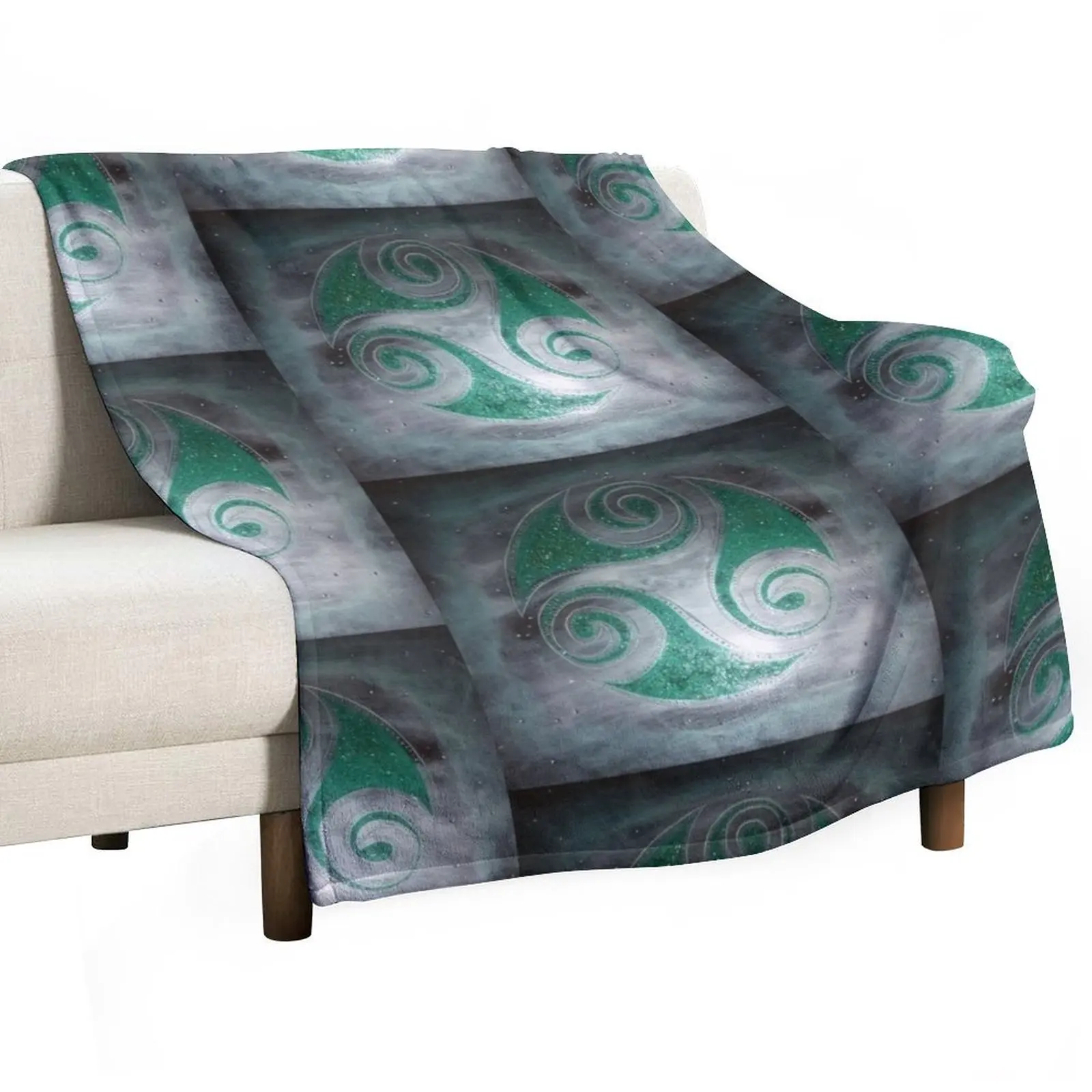 

Celestial Triskele Throw Blanket Softest Custom sofa bed Picnic Blankets