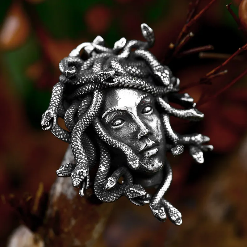 BEIER New Design 316L Stainless Steel Punk Snake PrincessMedusa Pendant Gothic Biker Jewelry Gift Dropshipping