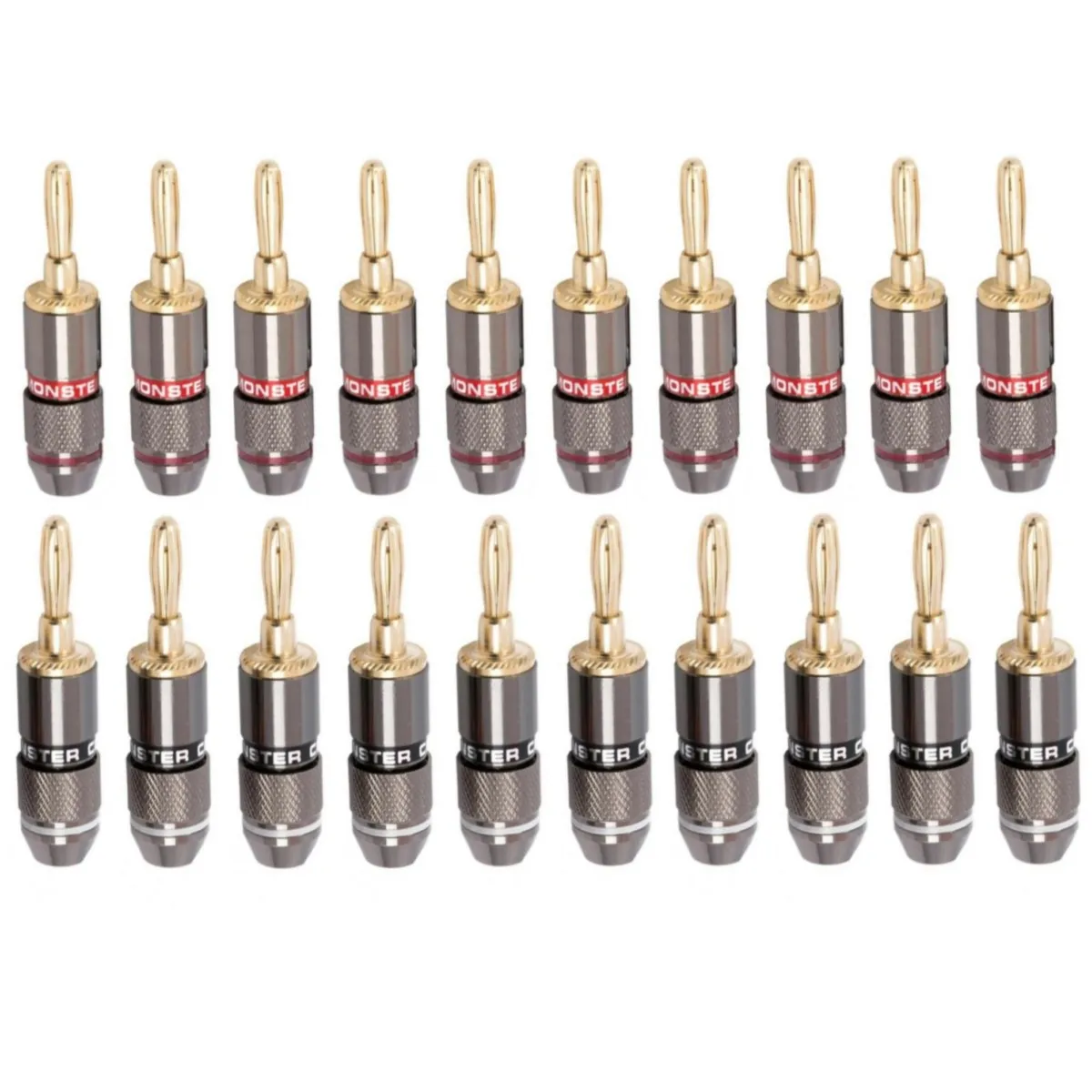 

100pcs 4mm Pure Copper Gold Plated Banana Plug Connector For Audio Video Speaker Adapter Terminal Connectors Kit