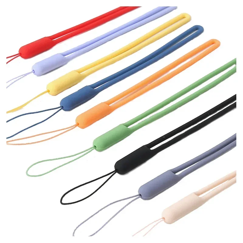 4pcs Mobile Phone Lanyard Speaker  Short Style Umbrella Hand Rope Silicone Lanyard Phone Chain  Phone Charm Strap