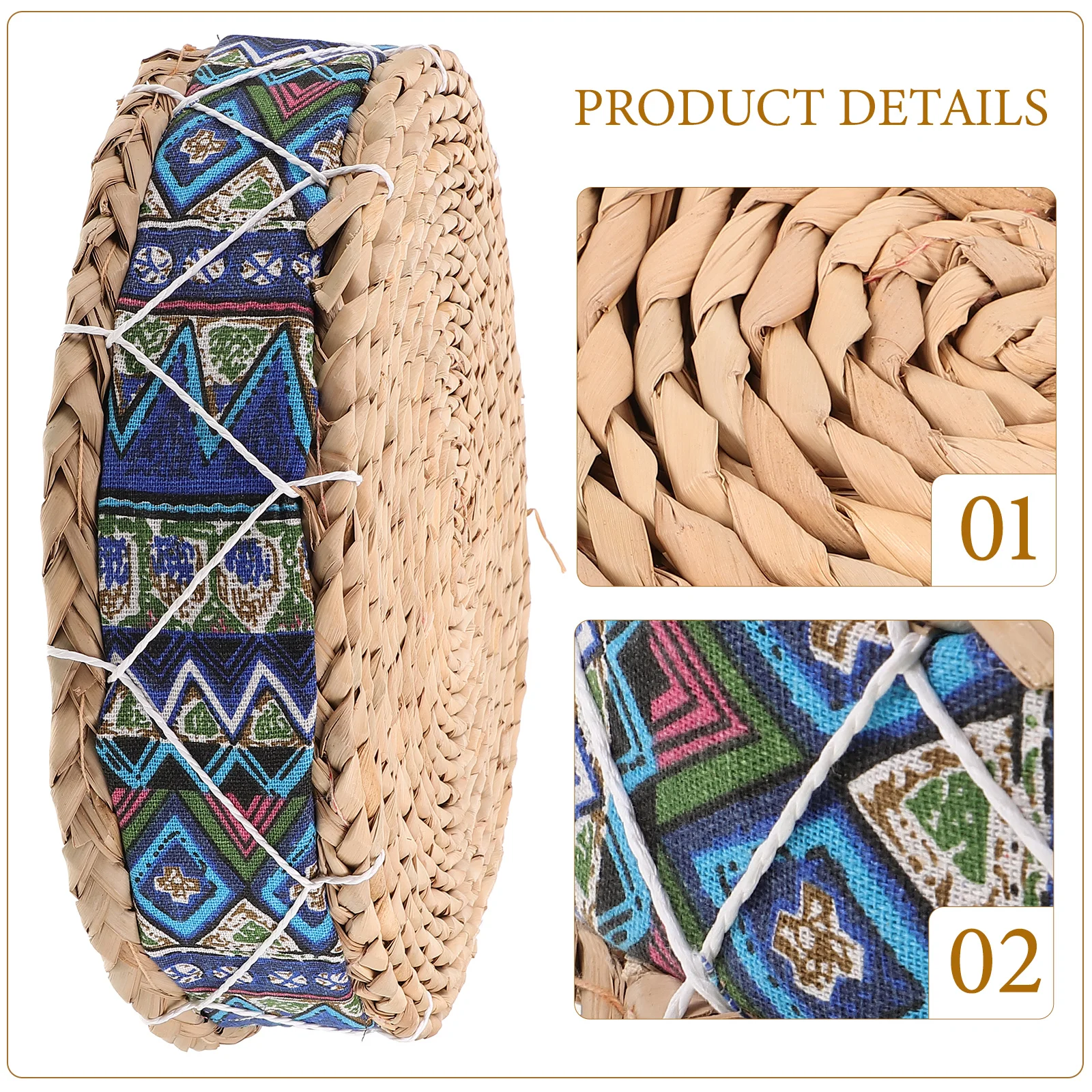 

Handmade Woven Seat Meditation Pillow For Bedroom Yoga Floor Pad Mat Japanese Style Indoor Round Braided Cushion Comfortable