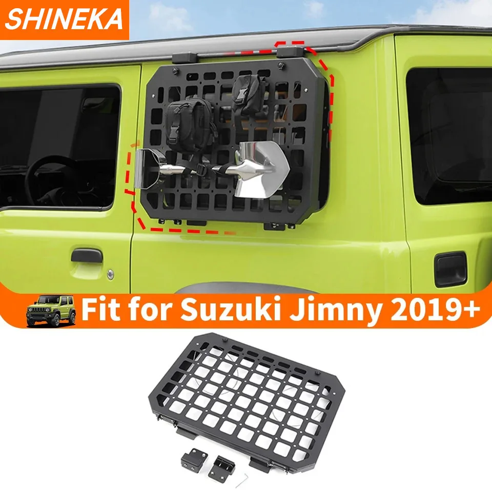 SHINEKA Car Foldable Rear Window Glass Armor fit for Suzuki Jimny 2 Door 2019-2024 Up Windows Protection Bracket Accessories