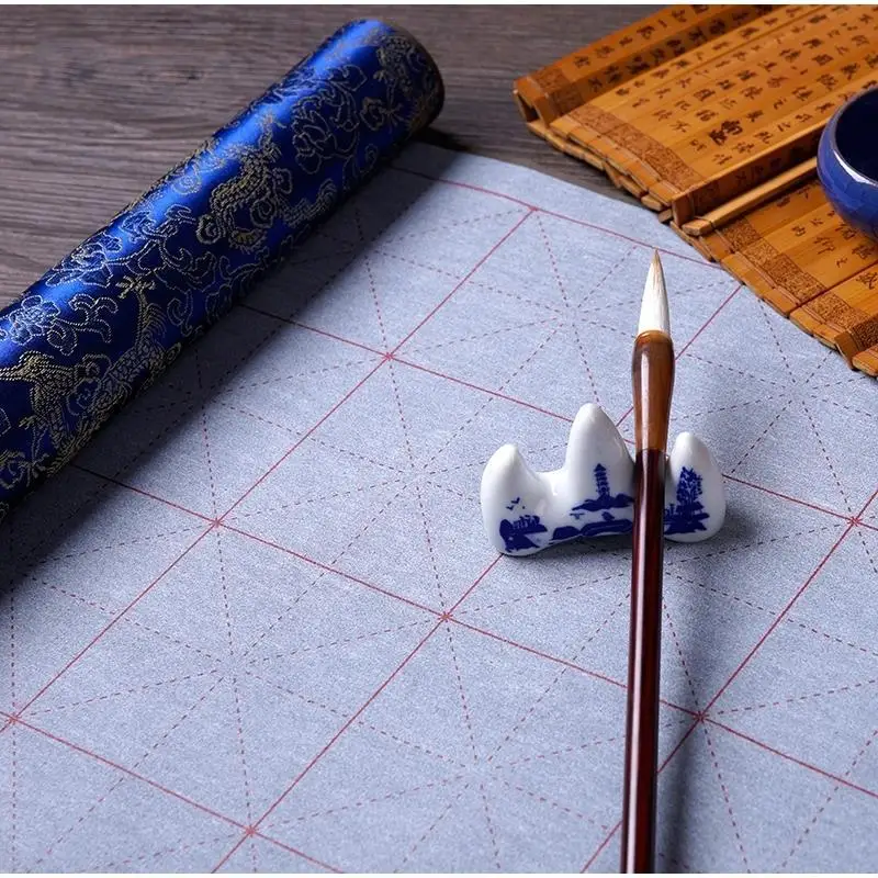 Study Four Treasures Fifth Practice Calligraphy Water Writing Cloth Set Thickened Imitation Rice Paper Scroll Brush