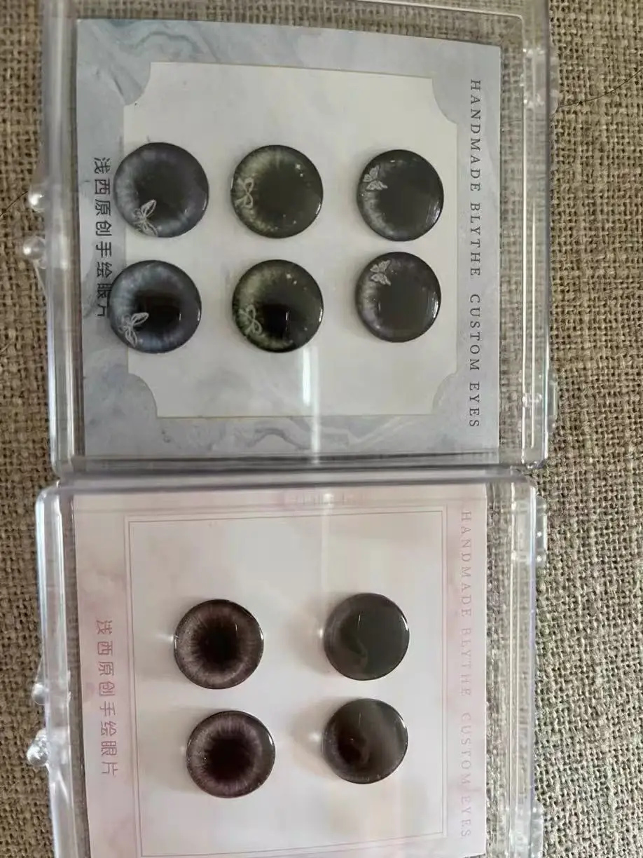 

S Dula Handmade Magnetic Eye-bracket Glass Hand Drawn Printing Eyepiece Eye Chips Blythe Doll Accessories