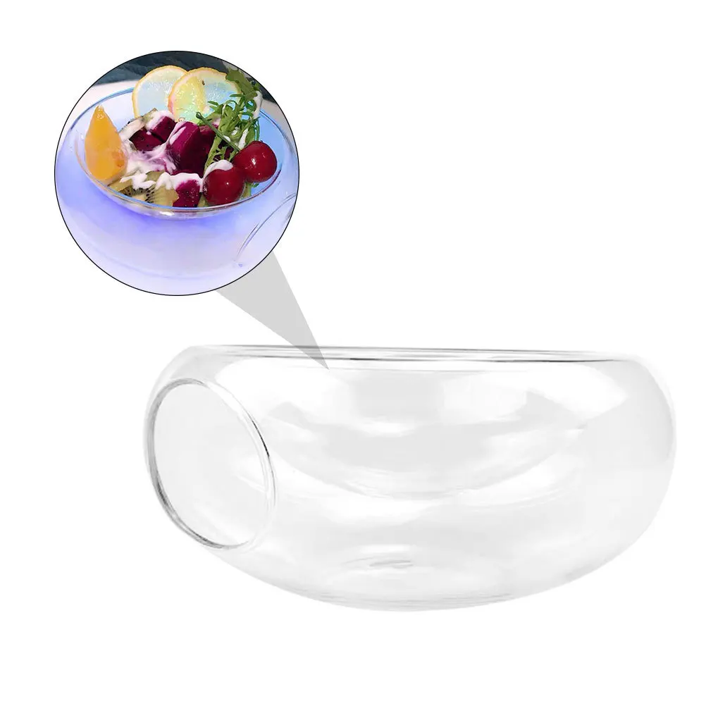 

Creative Molecular Cuisine Transparent Glass Salad Bowl Comfortable Hand Feeling Modern Style for Fruit Vegetable Serving