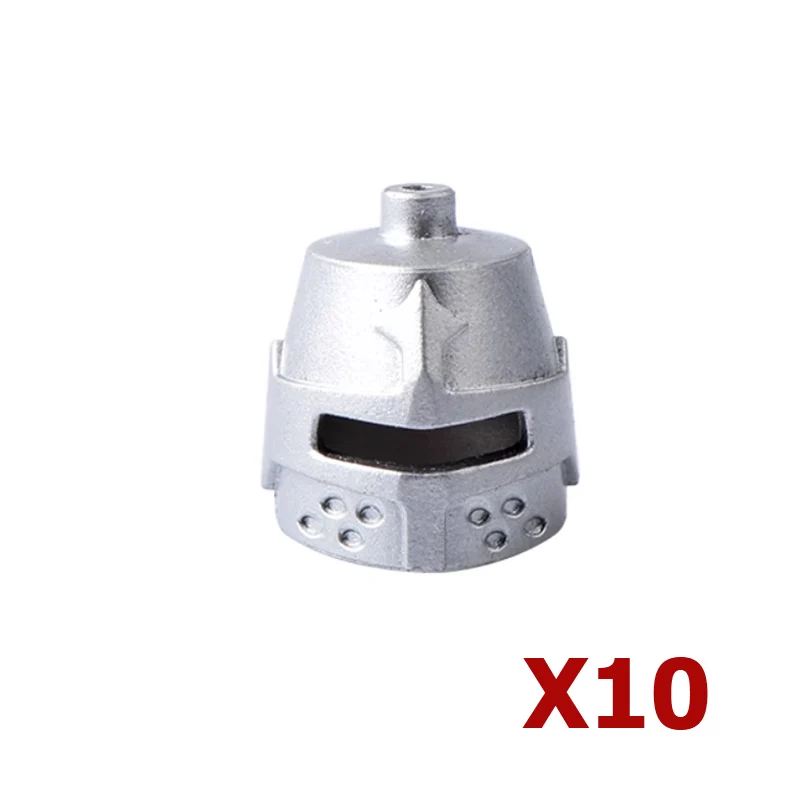 MOC Bausteine Mittelalterlicher Ritter Römischer Soldat Zubehör Helm Kopfbedeckung Flamme Feder Schwarzer Adler Schild König Umhang Bausteine Spielzeug