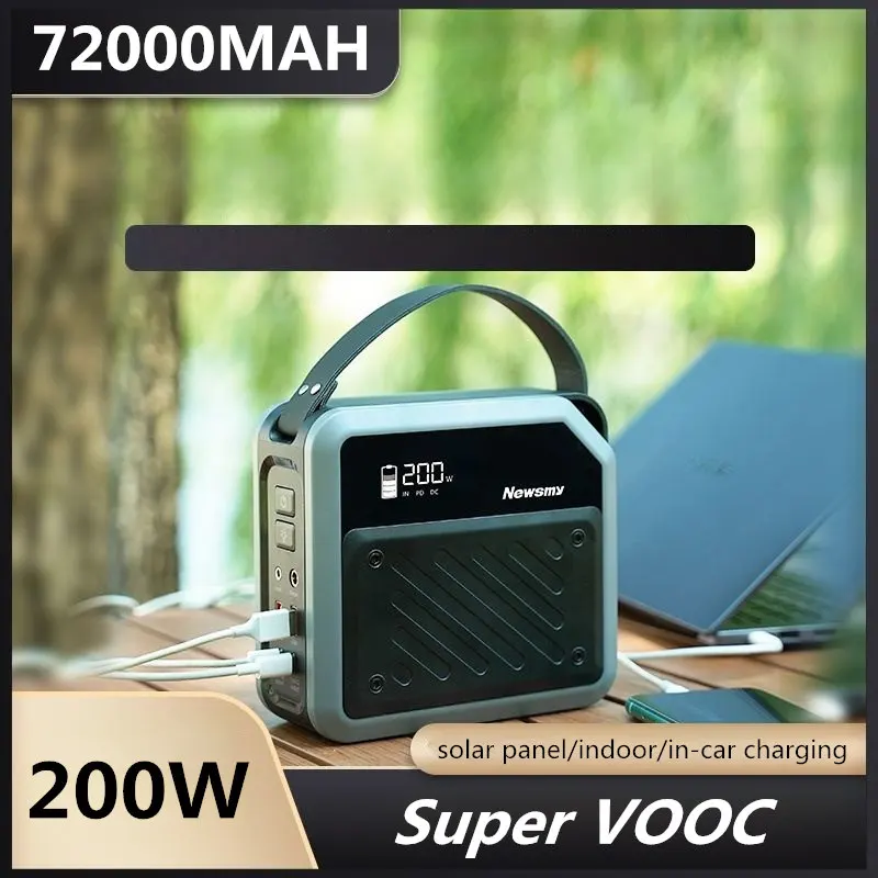 

20V/5A 15V/3A 12V 9V 5V 72000MAH PD 200W Type-C Lithium Battery for Laptop Router/monitor/cellphone/Camping lights Power Source