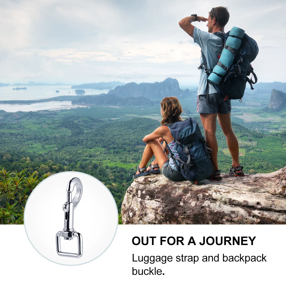 10Pcs Swivel Snap Hooks Metal Anti-Rust Rotating Snaps Key Hook Clip for Pet Leash Dog Collar Luggage Strap Backpack Buckle