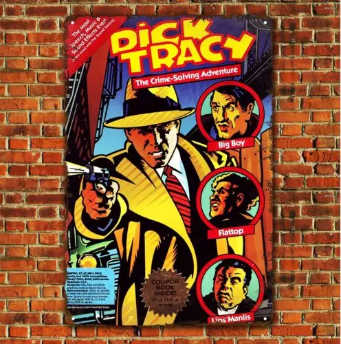 Dick Tracy Retro Video Game Metal Poster - 20x30cm (8x12 inch) good sign