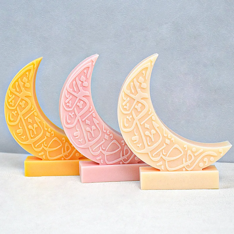 New Moon Scented Candle Silicone Mold Homemade DIY Handmade Candle Ornaments Souvenir Mold Home Decor Gift