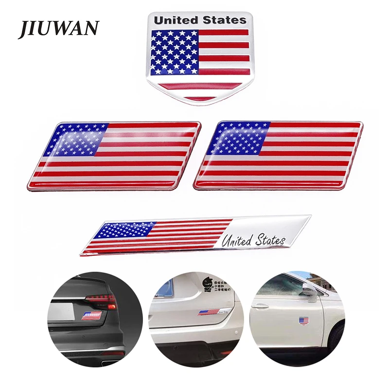 Universal Motorcycle Automobile Great Country USA National Flag Car Stickers For Chevrolet Toyota Chrysler Lexus BUICK Lincoln