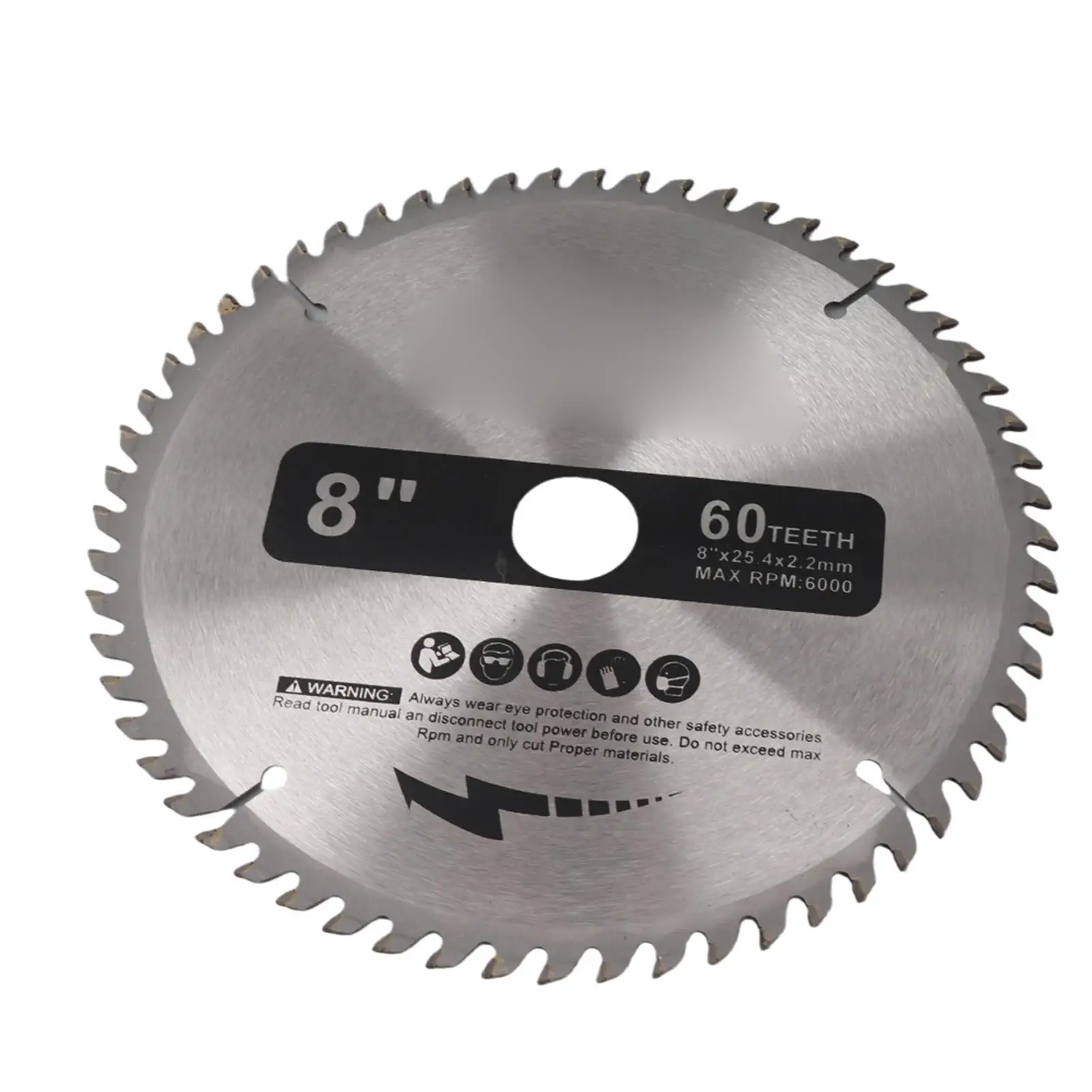 200mm Silver TCT Circular Saw Blade 60 Teeth for wood Cutting with Reduction Rings Tool