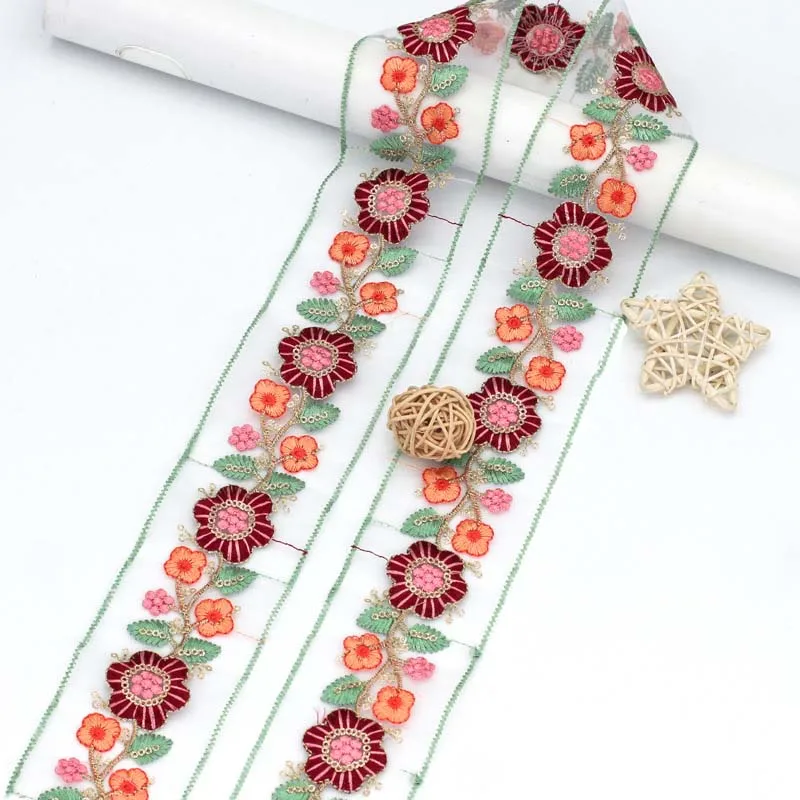 

30Yards Ethnic Webbing Ribbons Clothing Decorative Embroidered Lace Trims DIY Sewing Accessories 6cm Wide