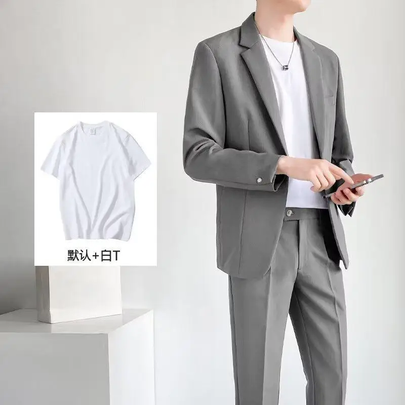 P-22 Casual suits for men, spring and autumn business formal wear, groomsmen\'s suits, versatile loose suits and dresses