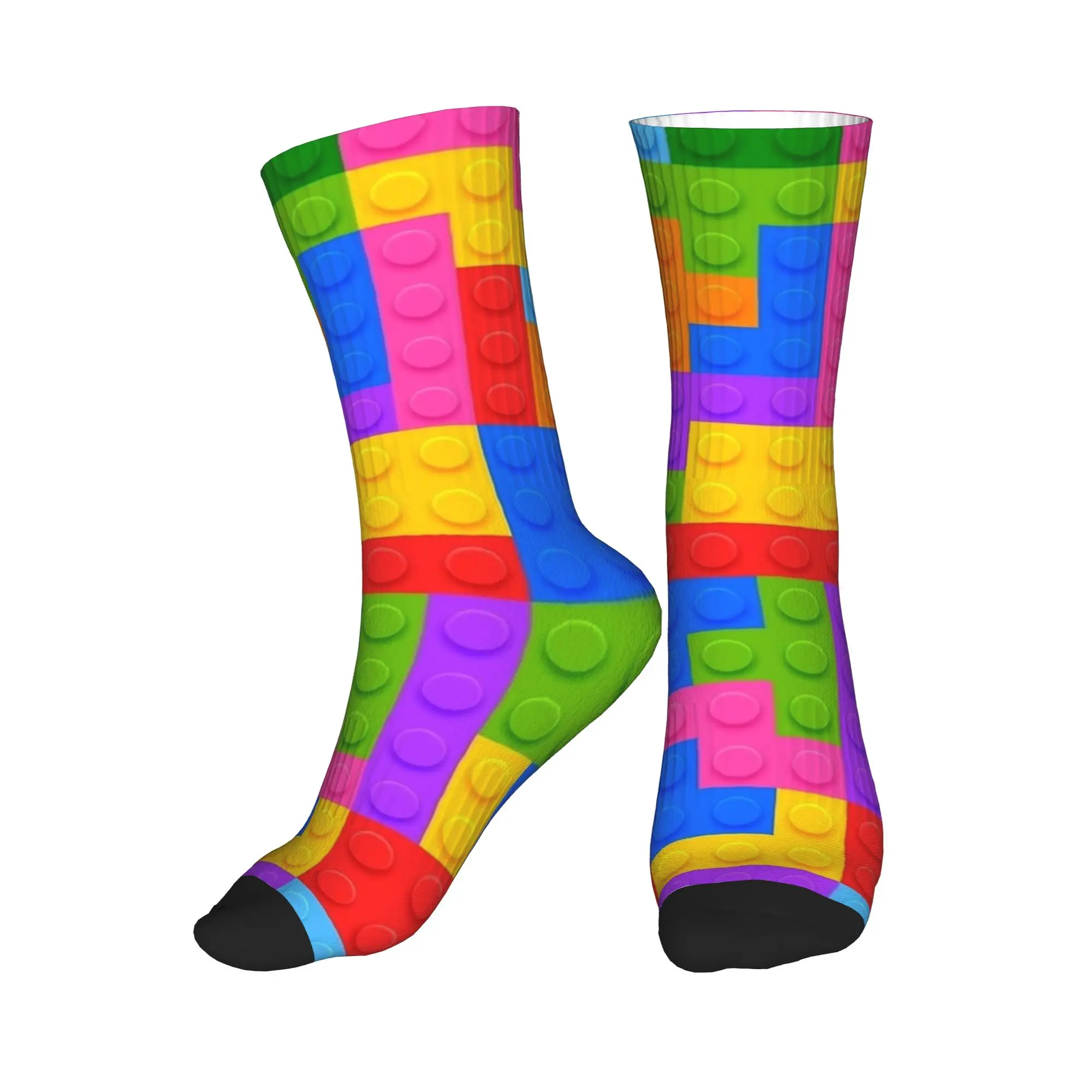 Blocks Brick Game Stockings  Design Gothic Socks Winter Anti Skid Socks Women Men Skateboard High Quality Socks
