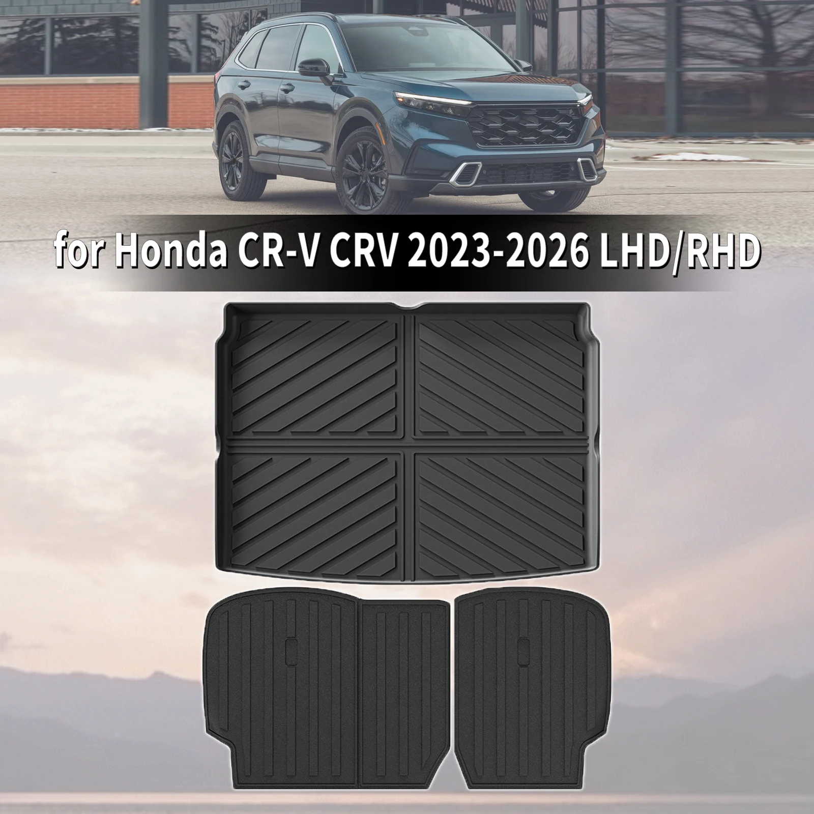 

for Honda CR-V CRV 2023 2024 2025 2026 LHD RHD Non-Slip Custom Fit TPE Car Trunk Mats All Season