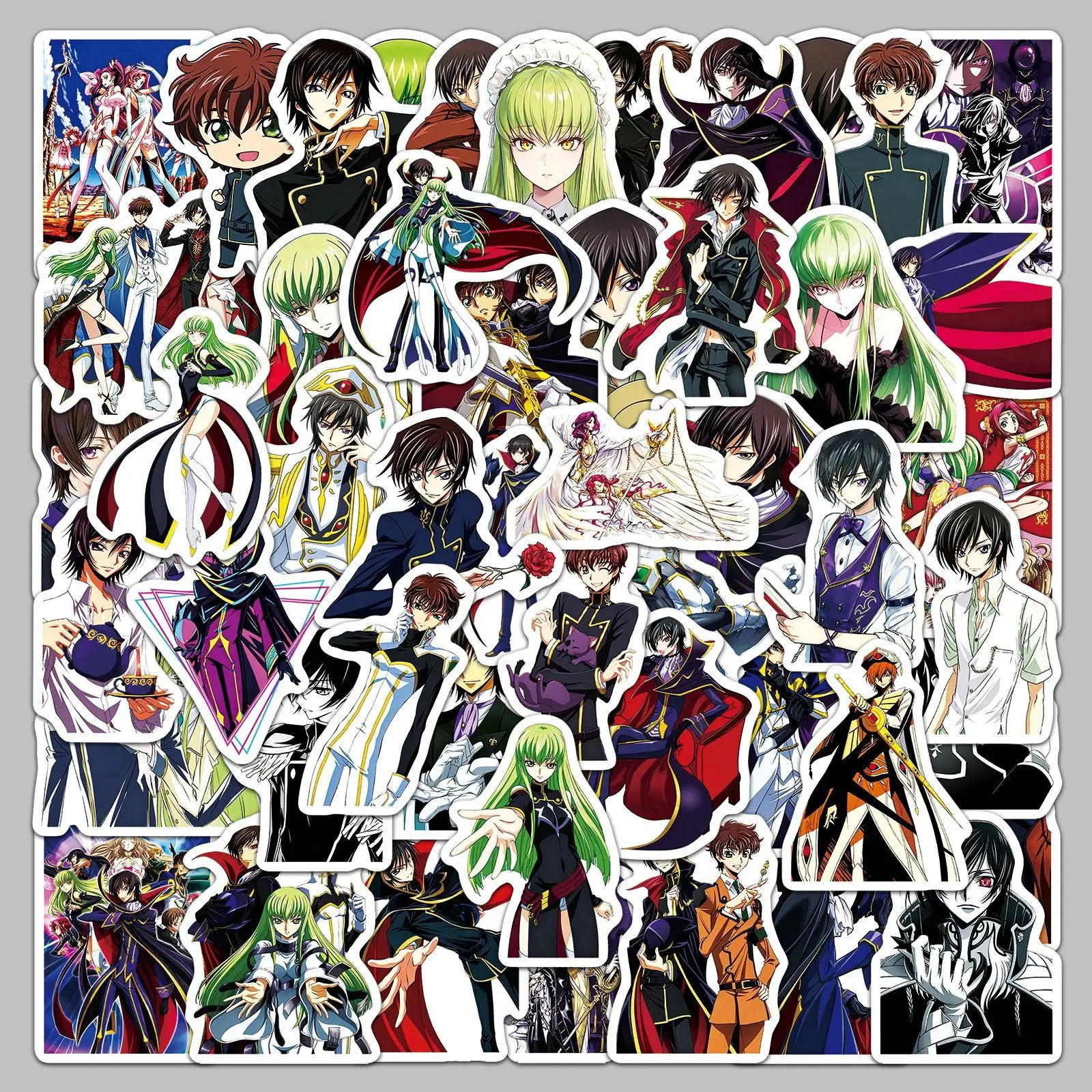 10/50PCS Japanese Animation CODE GEASS Lelouch of the Rebellion Stickers Cartoon Role Graffiti Decoration Notebook Mobile Guitar