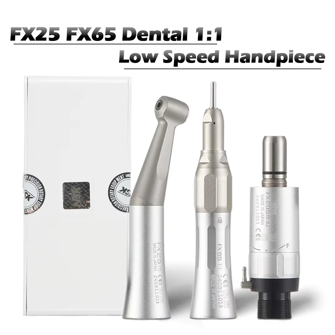 FX25 FX65 Dental 1:1 Direct Drive Contra Angle Low Speed Handpiece Mini Head Dentistry Against Contra Angle Polishing Tools