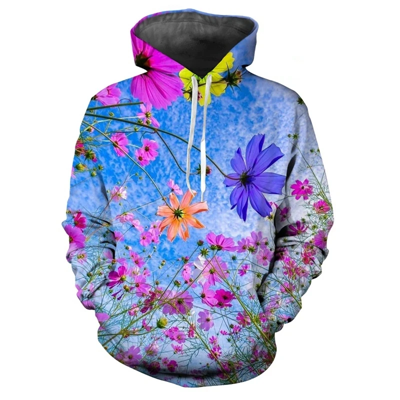 

Fashion Flower Hoodies Scenery 3D Print Women Streetwear Oversized Pullovers Y2k Hoodie Hooded Sweatshirts Woman Kid Clothing
