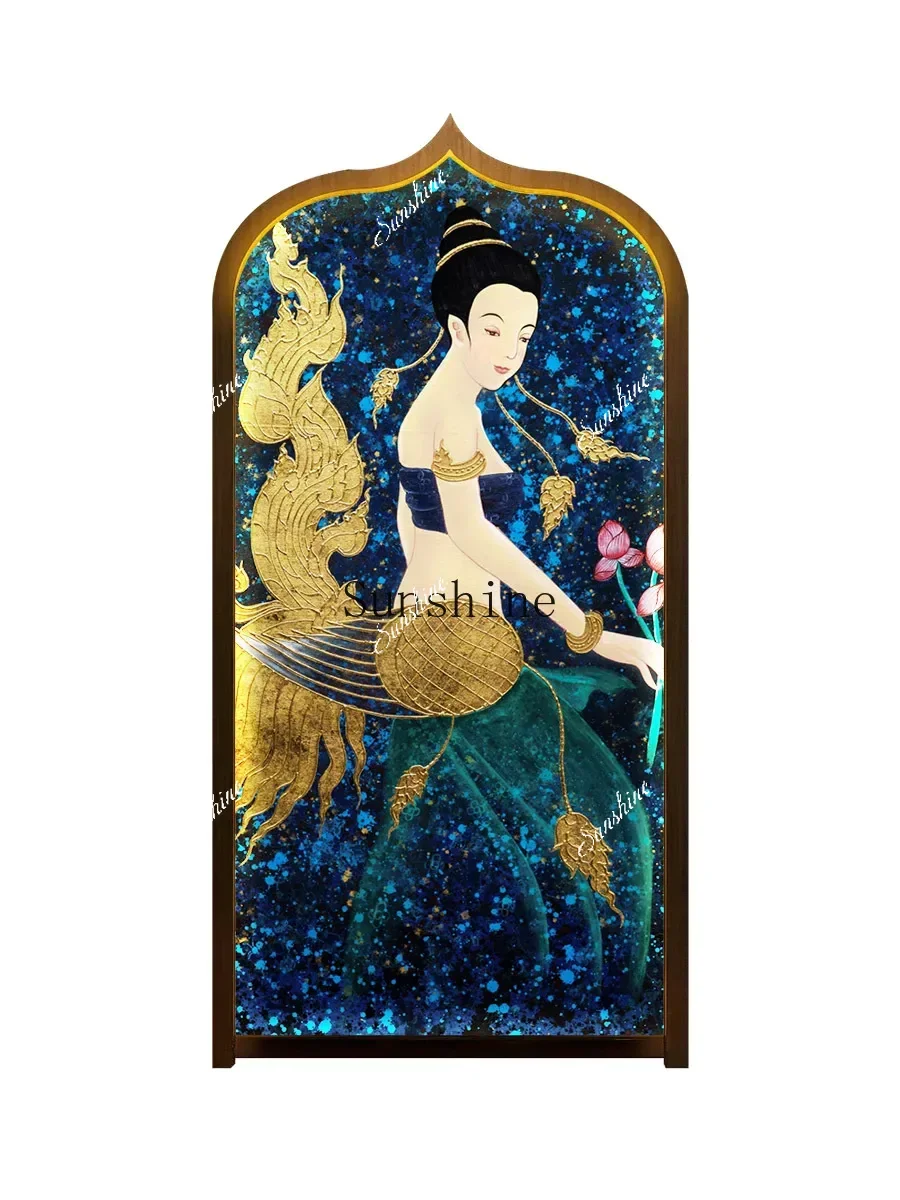 

South East Asia style background wall wallpaper Thai style decoration wallpaper muralYY