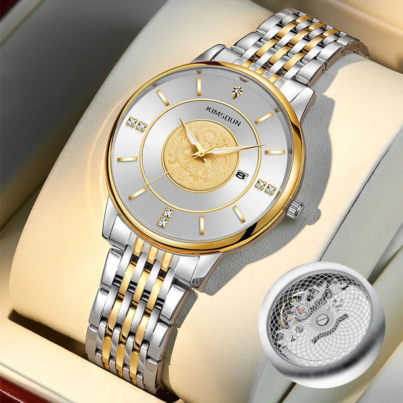 

ZH136 повседневные мужские часы с календарем, ночником, прозрачные водонепроницаемые кварцевые часы, деловые часы, подарок, часы для мужчин