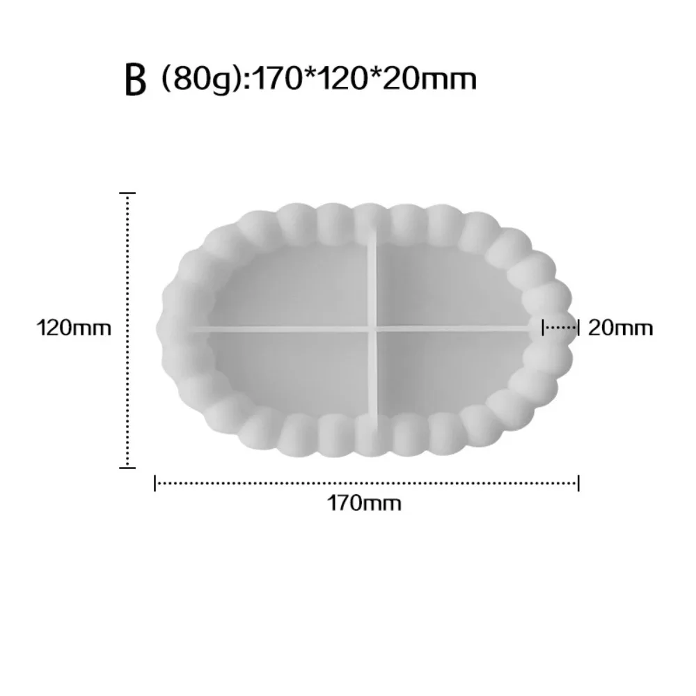 Moule en silicone pour plateau de rangement à bulles, formes ronde, fleur, nuage, cœur, moule de moulage DIY pour cadeaux, moule en silicone pour sous-verres, décoration de fêtes