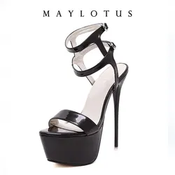 2026 Summer Fashion Sandals Sexy Peep Toe 16 cm High Heels Party Dress Wedding Nightclub Women Shoes