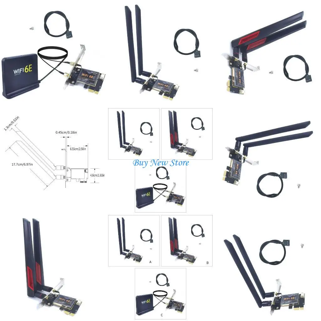 

20CE TXG-AX5400 WiFi 6E Card Wireless Card 6G for Laptop Computer Enhanced Networking