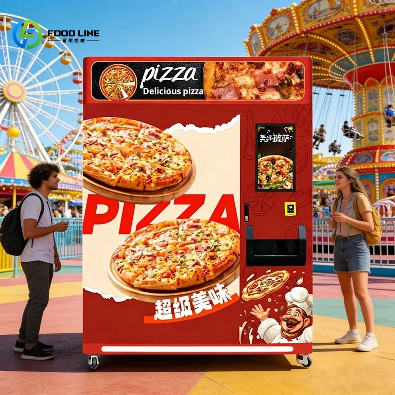FL Customized Factory Direct Hot Food Vending Machine Pizza Fully Automatic Self-service Pizza Vending Machine New Customized