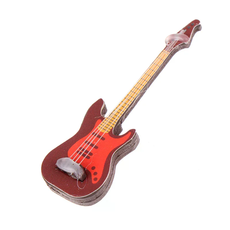 1:12 Dollhouse Miniature Music Instrument Electric Guitar for House Decor