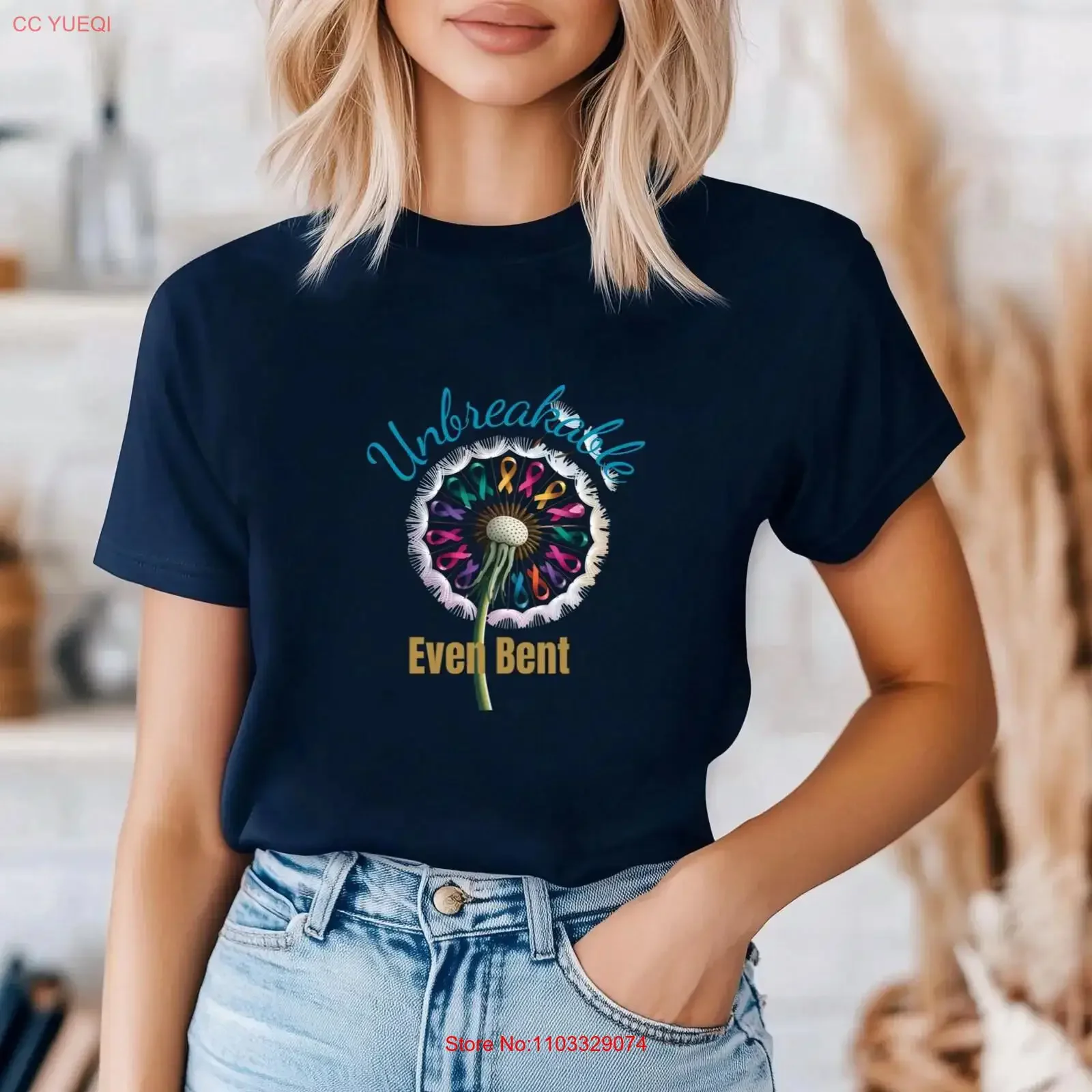 T-shirt de sensibilisation au cancer, ruban de soutien, collecte de fonds caritative pour les survivants, mois de la lutte contre le cancer, haut vintage délavé, graphique, décontracté, doux, respirant