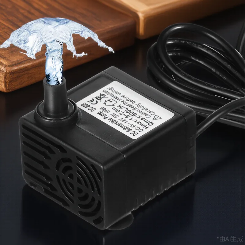

Solar 6-12V 5W 500L/H Submersible For Aquarium Fish Tank Pond Adjustable Flow 8Mm Outlet Black Plastic 1.5M Hmax 45X43X30Cm