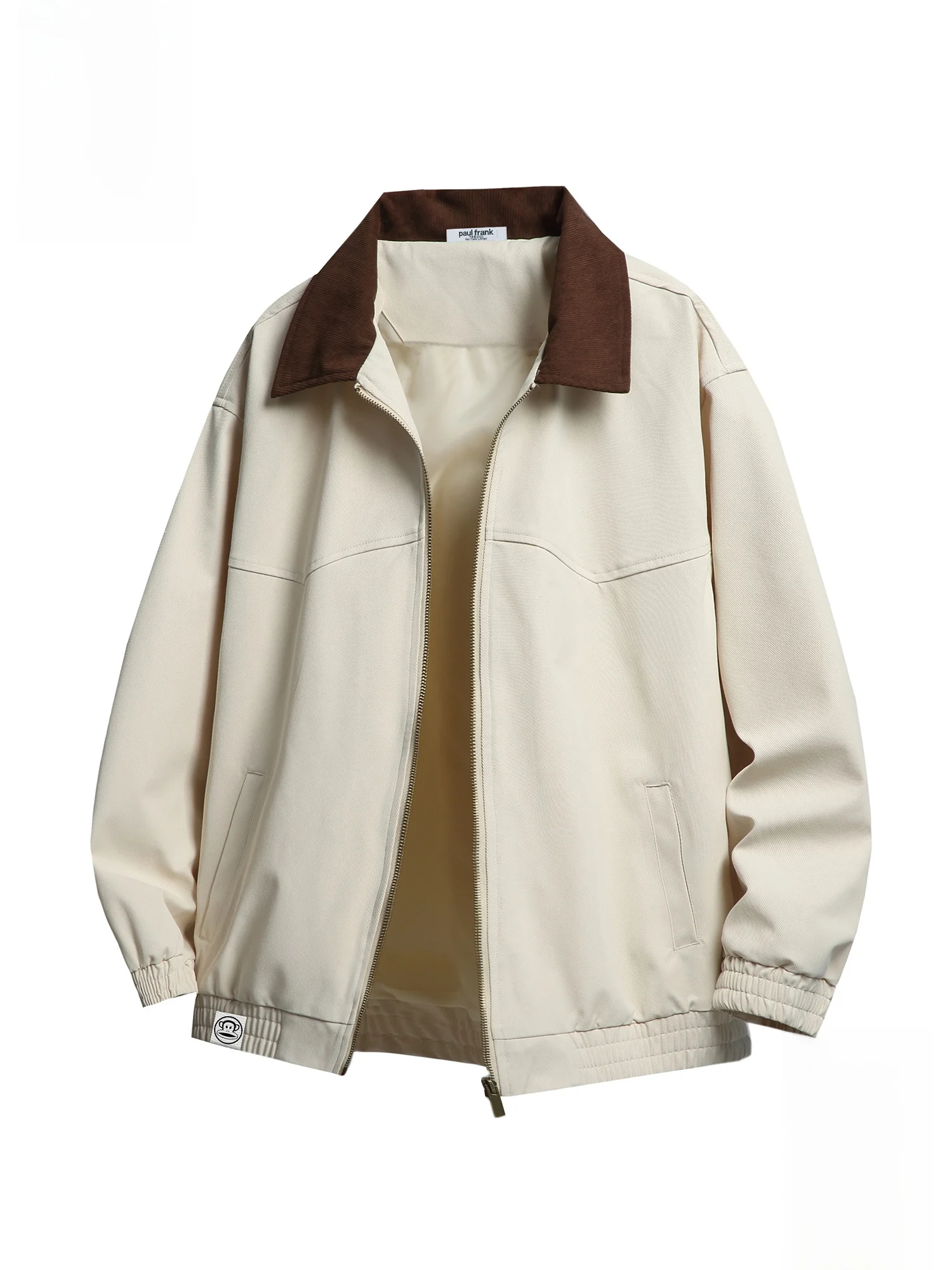 

Повседневная куртка Paul Frank M с длинными рукавами на молнии, с воротником в стиле пэчворк, весенняя, для отдыха и работы, с принтом обезьяны Large Mouth Monkey