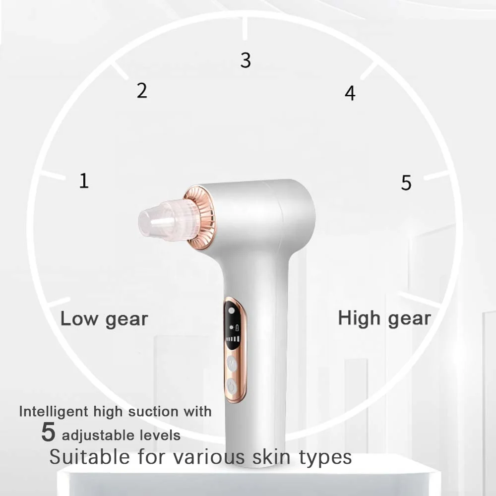 Strumento di bellezza elettrico Aspirazione di ossigeno Impacco caldo Pulizia profonda Detergente per viso nero Aspirapolvere per rimozione punti neri Detergente per pori