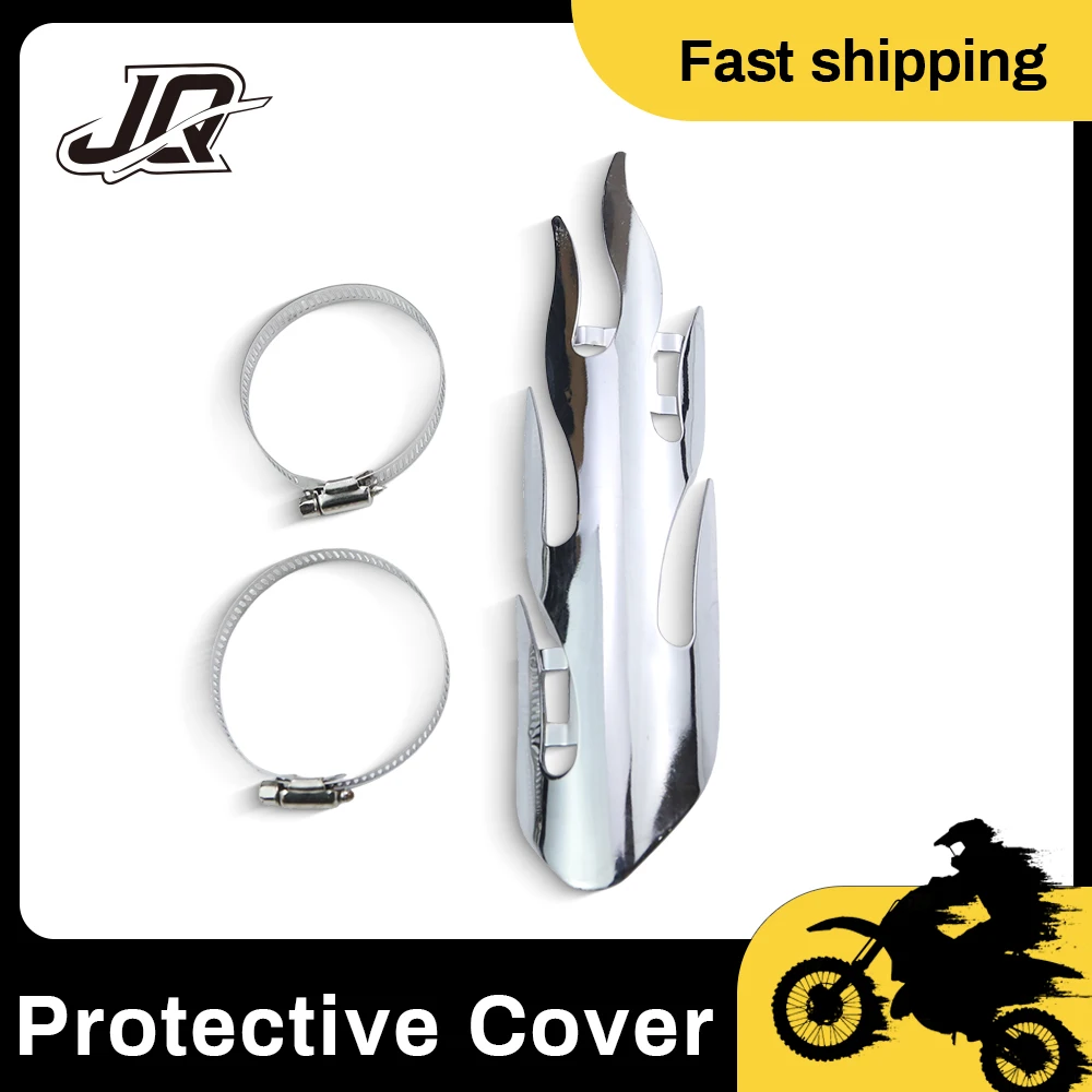 Motorcycle Exhaust Muffler Pipe Heat Shield Flame Decor Protector Cover Universal Accessories For Harley Honda Yamaha BMW