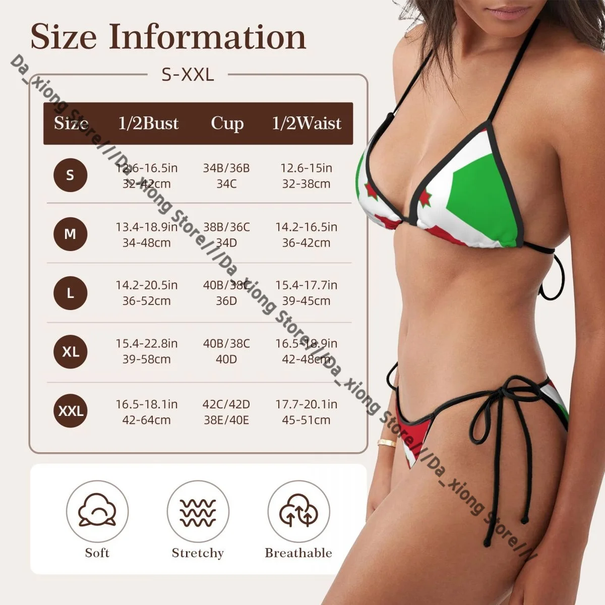 Traje de baño de mujer Conjunto de bikini sexy Traje de baño Bandera del Burundi Traje de baño de dos piezas