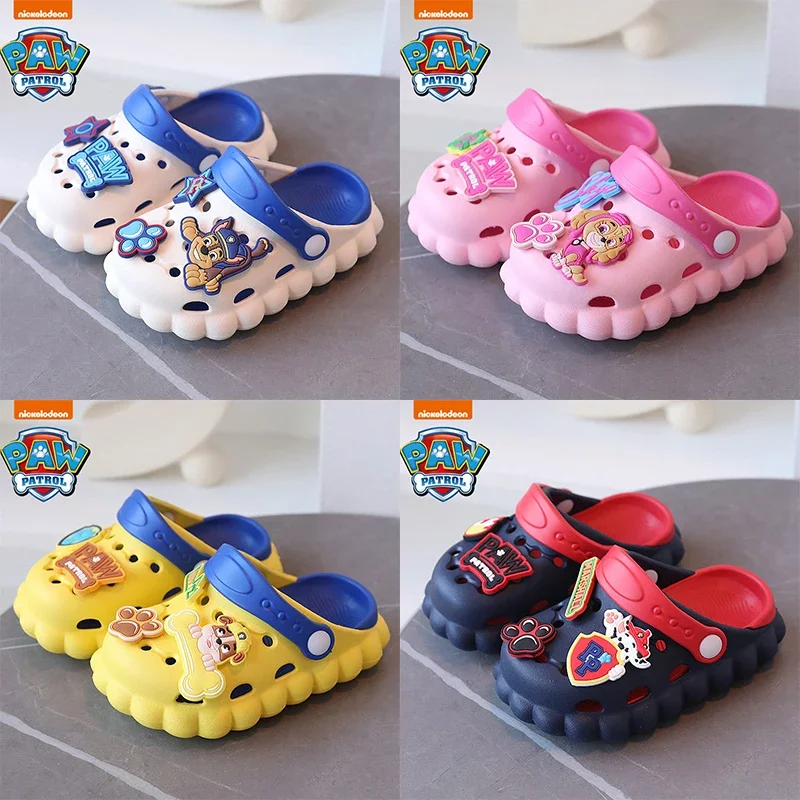 Paw Patrols Cartoon Sandals Children Creative Comfortable Slippers  New Summer Lovely Outdoor Hole Shoes Non-slip Soft Kids Gift