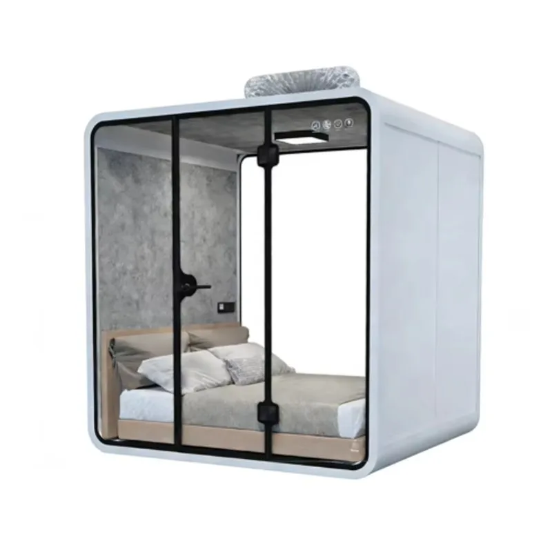 Modern Aluminum Frame Airport Sleeping Pod with Soundproof Design for Transit Passengers