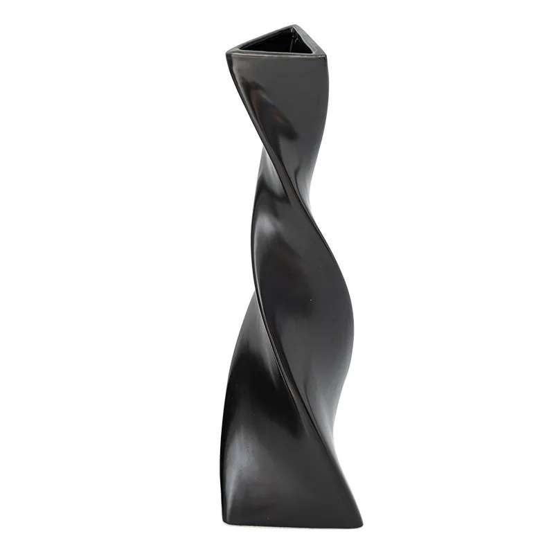 Slender Skinny Vase Ceramic Twisted Vase Nordic Aesthetic Modern Flower Bottle Elegant Decorative Flower Bottles Home Decoration