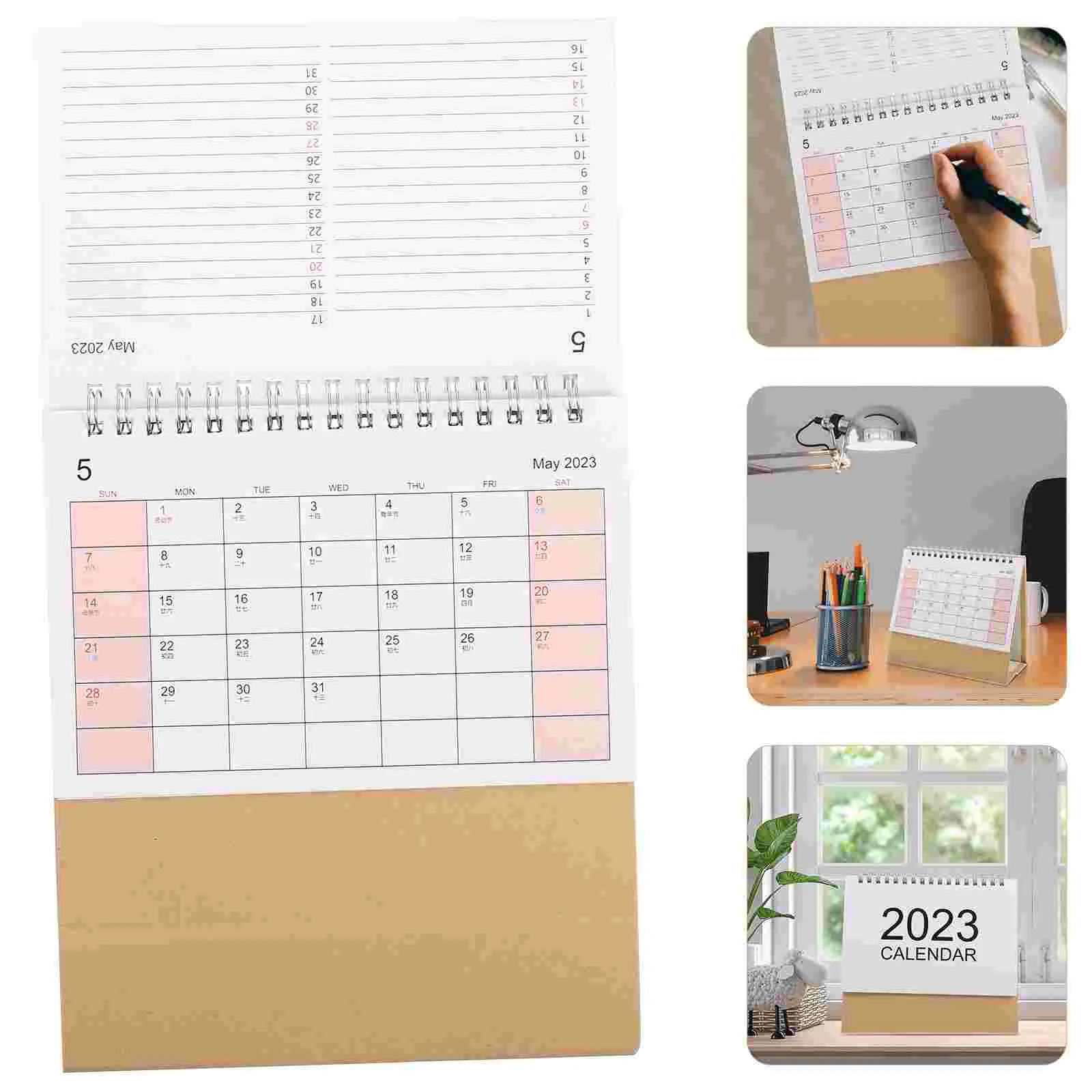 2023 Mini Desk Calendar Home Practical 2022-2023 Desktop Schedule Paper Flip Simple